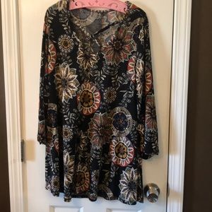 Bohemian Dress With Criss Cross Detail